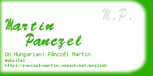 martin panczel business card